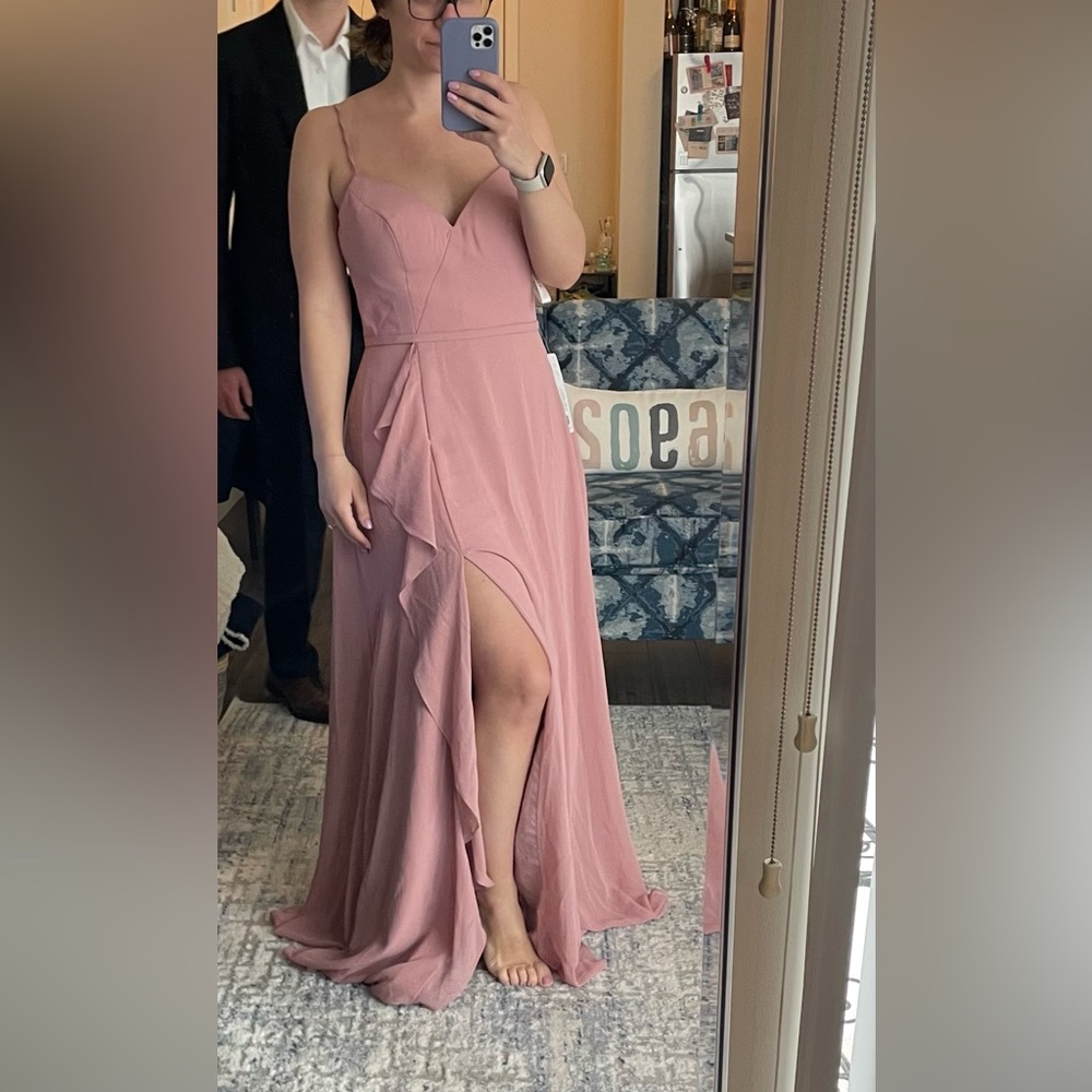 Azazie Dusty Rose Bridesmaid Dress • Naem • A6 - NEW